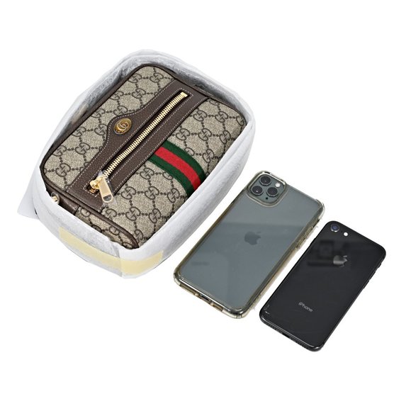 Gucci Medium Ophidia GG Supreme Canvas/Leather Belt Bag Size 95cm - Picture 4 of 14